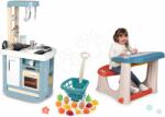Smoby Set bucătărie și bancă școlară Bon Appetit Kitchen Smoby electronică cu sunete și cărucior de cumpărături cu fructe și legume (SM310824-11) Bucatarie copii