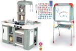 Smoby Set bucătărie electronică cu bule magice Tefal Studio Kitchen XL Bubble 360° și tablă școlară KidTable Smob pentru cretă și magneți Evolutiv (SM311053-2) Bucatarie copii