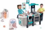 Smoby Set bucătărie electronică și baie pentru păpușă Tefal French Touch Bubble Smoby cu sunete cu duș funcțional și cap de duș detașabil (SM311206-41) Bucatarie copii