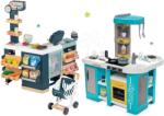 Smoby Set bucătărie de jucărie electronică Tefal Studio 360° XL Bubble Smoby și supermarket cu marfă mixtă Maxi Market cu frigider (SM311045-10) Bucatarie copii
