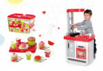 Smoby Set bucătărie de jucărie Bon Appétit Smoby cu sunet şi aparat de cafea şi set de ceai pe tavă 100% Chef (SM310800-1) Bucatarie copii