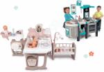 Smoby Set bucătărie electronică și căsuță pentru păpușă Tefal French Touch Bubble Smoby cu sunete trei părți și 23 accesorii (SM311206-40) Bucatarie copii