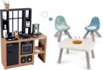 Smoby Set bucătărie modernă Loft Industrial Kitchen Smoby cu masă KidTable și 2 scăunele KidChair (SM312600-28) Bucatarie copii