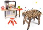 Smoby Restaurant cu bucătărie electronică Chef Corner Restaurant Smoby cu fotbal de masă din lemn (SM312303-43) Bucatarie copii