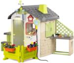 Smoby Casă de joacă cu stație meteo Life Jura Lodge Smoby cu lumini, o bucătărie, grădină și sonerie pentru copii de la 24 luni (SM810252-H) Casuta pentru copii