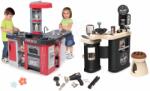 Smoby Set bucătărie și frizerie Tefal Studio XXL Smoby electronică cu bule magice și un uscător de păr cu sunet și lumini (SM311025-21) Bucatarie copii