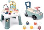 Smoby Set măsuță didactică Activity Table Auto Smoby cu odrăznel/împingător Little Mașină cu spațiu de depozitare și spătar (SM140303-8)