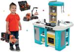 Smoby Set bucătărie de jucărie electronică Tefal Studio 360° XL Bubble Smoby și camion cu ladă de unelte Black&Decker Truck (SM311045-15) Bucatarie copii