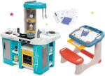 Smoby Set bucătărie de jucărie electronică Tefal Studio 360° XL Bubble Smoby și bancă de învățat Magik Desk scrie pe ea și șterge-o (SM311045-19) Bucatarie copii