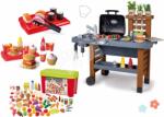 Smoby Set grătar pentru grădină cu hamburgheri Garden Kitchen Smoby cu bucătărie cu apă curentă și alimente cu sushi (SM312004-4) Bucatarie copii