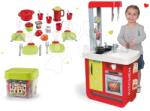 Smoby Set bucătărie electronică Bon Appetit Red&Green Smoby cu sunete şi set de prânz în caserolă (SM310810-2) Bucatarie copii