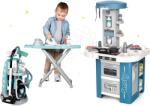 Smoby Set bucătărie cu echipament tehnic Tech Edition Smoby electronică cu cărcior de curățenie și masă de călcat (SM311049-8) Bucatarie copii