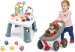 Smoby Set de măsuță didactică Activity Table Little Smoby și premergător Bobby cu remorcă și sprijin pentru brațe Buggy 3-în-1 (SM140303-13)