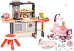 Smoby Restaurant cu bucătărie electronică Chef Corner Restaurant Smoby și centru de îngrijire cu cădiță (SM312303-27A) Bucatarie copii