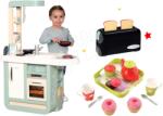 Smoby Set bucătărie de jucărie Cherry Kitchen Smoby cu sunet şi aparat de cafea şi prăjitor de pâine Tefal Express (SM310909-15) Bucatarie copii