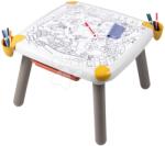 Smoby Set măsuță creativă și tablă reglabilă Kid Creative Table Smoby pentru cretă și magneți cu imagini de mari dimensiuni (SM420400-4)