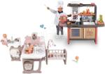 Smoby Set restaurant cu bucătărie electronică Kids Restaurant și căsuță pentru păpușă Smoby cu trei aripi și lampă de noapte (SM312304-10) Bucatarie copii