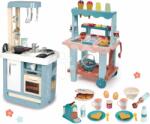 Smoby Set bucătărie și stand de înghețată Bon Appetit Kitchen Smoby electronică cu sunete și set pentru micul dejun cu aparat de cafea și aparat de vafe (SM310824-2) Bucatarie copii