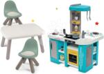 Smoby Set bucătărie de jucărie electronică Tefal Studio 360° XL Bubble Smoby și măsuță cu două scaune (SM311045-21) Bucatarie copii