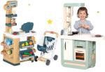 Smoby Set bucătărie Cherry Kitchen Smoby cu sunet şi magazin Supermarket cu cântar şi cu casă de marcat (SM310909-7) Bucatarie copii