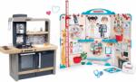 Smoby Set bucătărie electronică cu înălțime reglabilă Tefal Evolutive New Kitchen Smoby și cabinet cu anatomia corpului uman (SM312308-23) Bucatarie copii
