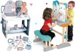 Smoby Set bancă şcolară din lemn Modulo Space Smoby pliabilă magnetică Smoby pentru cretă și centru de îngrijire cu sunet, lumină și păpușă (SM420301-8)