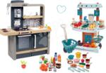 Smoby Set bucătărie electronică cu înălțime reglabilă Tefal Evolutive New Kitchen Smoby și stand de legume Bio cu vase și alimente (SM312308-20) Bucatarie copii