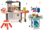 Smoby Set restaurant cu bucătărie electronică Chef Corner Restaurant Smoby și cărucior veterinar cu perfuzie și cățeluș (SM312303-24) Bucatarie copii