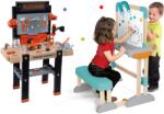 Smoby Set bancă şcolară din lemn Modulo Space Smoby pliabilă magnetică Smoby pentru cretă și atelier de lucru electronic cu mașină pliabilă (SM420301-9)