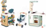 Smoby Set bucătărie și magazin Cherry Kitchen Smoby cu funcții electronice și un scanner funcțional cu sunete și lumini (SM310914-7) Bucatarie copii