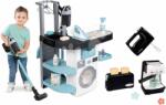 Smoby Set spălătorie cu mașină de spălat cu încărcare frontală și set de electrocasnice Rowenta Wash&Clean Laundry Smoby cu un aspirator electronic cu sunete (SM330320-7)