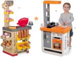 Smoby Set bucătărie de jucărie Bon Appétit Chef cu frigider și aparat de cafea Smoby și patiserie cu părjituri Baguette&Croissant Bakery (SM310803-8) Bucatarie copii