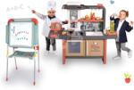 Smoby Set restaurant cu bucătărie electronică Kids Restaurant și tablă pentru desenat Smoby cu cretă și magneți (SM312304-9) Bucatarie copii