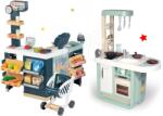 Smoby Set bucătărie de jucărie Cherry Kitchen Smoby cu sunet şi aparat de cafea şi magazin Supermarket cu casă de marcat (SM310909-16) Bucatarie copii