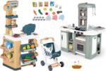 Smoby Set bucătărie electronică cu bule magice Tefal Studio Kitchen XL Bubble 360° și magazin cu casă de marcat Market Smoby și scaner cu sunete și lumini (SM311053-12) Bucatarie copii