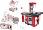 Smoby Set bucătărie și căsuță pentru păpușă Tefal Studio XXL Smoby electronică cu bule magice și cărucior adânc (SM311025-38) Bucatarie copii