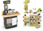 Smoby Set restaurant cu bucătărie Food Corner Smoby cu două fețe și magazin cu Fructe-Legume Organic Fresh Market (SM310910-1) Bucatarie copii
