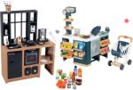 Smoby Set bucătărie modernă Loft Industrial cu Maxi Market Smoby și frigider și alimente (SM312600-3) Bucatarie copii