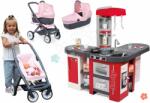 Smoby Set bucătărie Tefal Studio XXL Smoby cu bule magice şi cu cărucior pentru păpuşă de jucărie 3in1 Maxi Cosi & Quinny (SM311025-7) Bucatarie copii