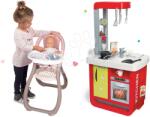 Smoby Set bucătărie Cherry Special Smoby cu sunete, cu scaun de masă și păpuşă de 32 cm Baby Nurse (SM310810-10) Bucatarie copii