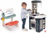 Smoby Set bucătărie și bancă pentru desenat Tefal Studio Kitchen 360° Smoby electronică cu sunete realiste și tablă cu două fețe și magneți (SM311056-15) Bucatarie copii