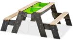 EXIT Toys Nisipar din cedru cu măsuță pentru apă și nisip Aksent sand&water table Exit Toys de picnic cu 2 bănci și capac (ET52051005)