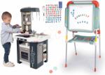 Smoby Set bucătărie și tablă pentru cretă Tefal Studio Kitchen 360° Smoby electronică, cu sunete realiste, cu magneți, reglabilă în înălțime (SM311056-16) Bucatarie copii