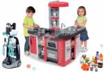 Smoby Set cărucior de curățenie și bucătărie electronică Rowenta Trolley Smoby cu bule magice, alimente și un aspirator vertical cu sunete (SM330319-8)