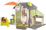 Smoby Casă de joacă pe podea dotată pentru meteorologi Life Jura Lodge Smoby cu iluminare, bucătărie de jucărie, grădină și clopoțel, de la 24 de luni (SM810252-G) Casuta pentru copii