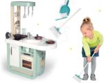 Smoby Set bucătărie de jucărie Cherry Kitchen cu sunete Smoby și set de curățenie cu mătură și făraș (SM310909-3) Bucatarie copii