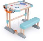 Smoby Bancă din lemn reglabilă pentru desenat și scris Modulo Space Desk Smoby reglabilă cu două părți 80 acccesorii magnet/cretă (SM420304)
