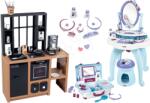 Smoby Set bucătărie modernă Loft Industrial Kitchen Smoby și măsuță cosmetică Frozen cu valiză și oglindă (SM312600-22) Bucatarie copii