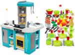 Smoby Set bucătărie de jucărie electronică Tefal Studio 360° XL Bubble Smoby și set de 100 accesori, fructe legume alimente cu vase de bucătărie (SM311045-24) Bucatarie copii