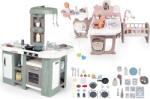 Smoby Set bucătărie electronică cu bule magice Tefal Studio Kitchen XL Bubble 360° și căsuță pentru păpușă Smoby cu trei părți (SM311053-6) Bucatarie copii